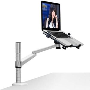 Here is the generated meta description:

"Stylish and versatile office accessory for tablets and laptops, featuring 360-degree rotation and adjustable arm, perfect for desks or tables, compact design for space-saving use."