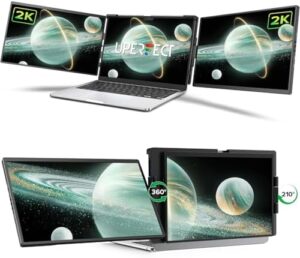 Here is the optimized SEO meta description:

"Elevate your productivity with the UPERFECT Laptop Screen Extender, featuring 2K QHD IPS and a patented swivel hinge for triple monitor setup. Compatible with laptops from 13.3" to 17.3". Get up to $20 off your purchase today!"