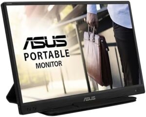 Here is the generated SEO meta description:

"Stay productive on-the-go with the ASUS ZenScreen Portable Monitor 15.6" featuring IPS technology, flicker-free and blue light filter for comfortable use. Compact design perfect for travel, ideal for laptops & MacBooks"