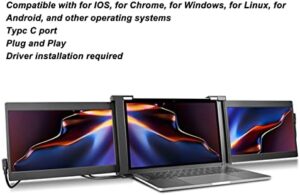 Here is the generated SEO meta description:

"Boost productivity with this compact laptop monitor extender featuring a FHD 1080P screen, perfect for dual-monitor setup. Compatible with most laptops up to 16.5 inches."