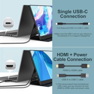 Boost your productivity with the InnoView Portable Monitor, a 15.6" FHD 1080P HDMI USB C external display for laptops, desktops, and gaming consoles, featuring built-in speakers and a protective case.