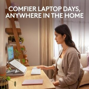 Elevate your home workspace with Logitech's Casa Pop Up Desk Kit, featuring a laptop stand, wireless keyboard & touchpad, and USB C charging. Perfect for laptops up to 17" (10"-17").