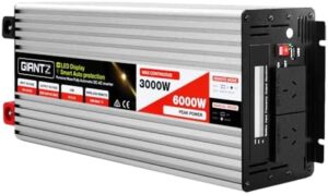 Discover the Giantz Power Inverter, a 3000W/6000W pure sine wave inverter perfect for camping, caravans, and boats. Convert 12V to 240V with convenient USB output, ideal for charging laptops and accessories on-the-go.