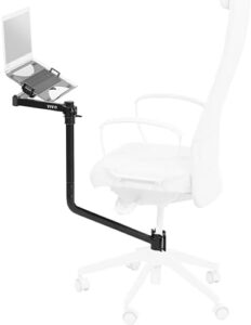 Elevate your workspace comfort with the VIVO Office Chair Mounted Laptop Tray. Ergonomic tilt and 360-degree rotation ensure perfect laptop positioning, while its compact size (12 x 9 inches) fits seamlessly into any work environment.