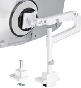 Elevate your workspace with the monTEK 17-57 Inch Ultrawide Monitor Arm, supporting up to 59.4lbs screens and featuring a sturdy aluminum gas spring design for effortless adjustments. Perfect for curved screens!