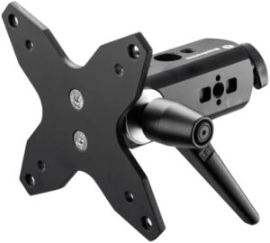 Here is the optimized SEO meta description:

"Strengthen your content creation with Manfrotto's TetherGear VESA Monitor Mount, supporting up to 30kg. Perfect for TV and lighting stands, featuring a 3/8” threaded hole and 75x75mm, 100x100mm VESA compatibility."