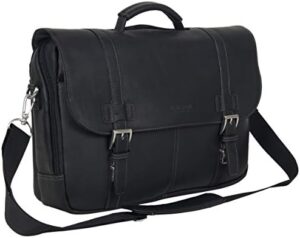 Protect your laptop and make a statement with the Kenneth Cole REACTION Show Business 16" Colombian Leather Business Laptop Portfolio Messenger Bag, featuring premium leather and multiple compartments for organized travel.