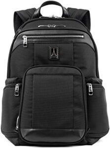 Here is your SEO meta description:

Elevate your business travel with the Travelpro Platinum Elite Backpack, featuring multiple pockets and compartments for organized storage. Stay productive on-the-go!