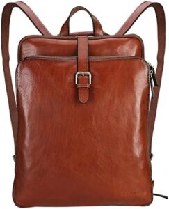 Elevate your travel style with Banuce's stylish convertible leather backpack purse, featuring a vintage design and luggage strap. Perfect for women on-the-go, this spacious bag can fit laptops and essentials.