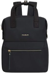 Protect your belongings with Travelon's Addison Anti-Theft Large Backpack, featuring slash-proof straps and anti-theft pockets for secure storage.