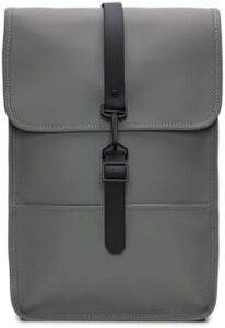 Waterproof RAINS Backpack Mini perfect for daily use. Compact design, lightweight, and features multiple compartments for organized storage.