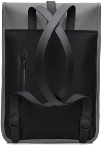 Waterproof RAINS Backpack Mini perfect for daily use. Compact design, lightweight, and features multiple compartments for organized storage.