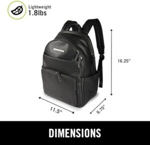 Here is the generated meta description:

"Stay stylish and eco-friendly with Kenneth Cole's vegan leather backpack tote, featuring a spacious interior and durable pebble design. Perfect for daily use or travel."