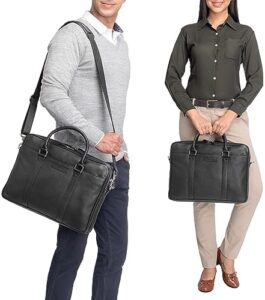 Here is the output:

"Elevate your style and organization with the STILORD 'Caleb' Laptop Bag, featuring a vintage leather design, laptop compartment, and spacious interior for women's or men's use. Save on this premium bag with exclusive discounts available!"