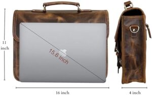 Here is the generated SEO meta description:

"Handcrafted rustic leather bag for men and women, perfect for everyday use or as a gift. Durable and distressed design, with enough space to carry laptops, books, and office essentials."