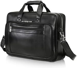 Here is the generated SEO meta description:

"Professional briefcase for men, perfect for business travel and carrying a 17.3'' laptop, featuring full grain leather exterior and interior."