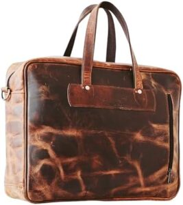 Upgrade your professional look with Jony Vintage Leather Briefcases for Men & Women. Soft, Full Grain Leather and Hand Stitching details create a timeless style. Fits 15-inch laptops.