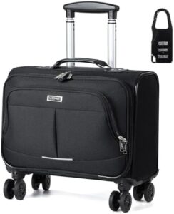 Here is the optimized meta description:

"Protect your laptop on-the-go with Lekeinchi's Waterproof Rolling Briefcase. With wheels and softside design, it's perfect for work or travel, featuring spacious storage and durable construction."