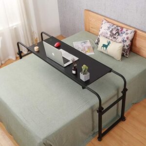Elevate your sleep space with the Overbed Table with Wheels, a versatile desk perfect for laptops and more. Compact design with wheels for easy movement, ideal for king or queen-sized beds.