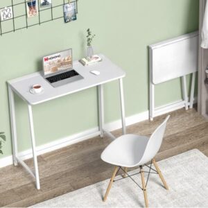 Compact and portable, the WOHOMO Folding Desk is a space-saving solution for home offices. Easy assembly and foldable design make it perfect for small spaces.