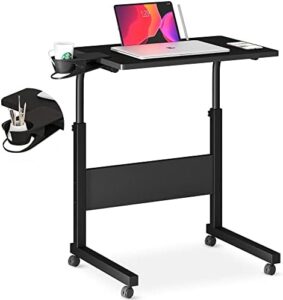 Elevate your workspace with the Klvied Small Standing Desk, a portable treadmill desk with adjustable height, perfect for laptops and tablets. Save up to 20% on this versatile mobile table in black!