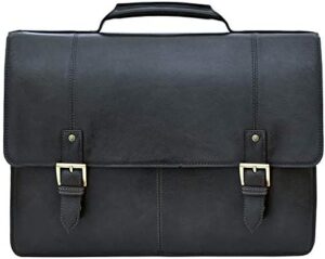 Protect your laptop in style with the Hidesign Charles Large Double Gusset Leather Briefcase. Durable and spacious, it fits 17" laptops with ease, making it perfect for work or travel.