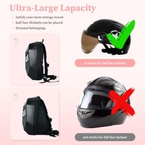 Here is the generated meta description:

"Protect your motorcycle gear with the Gelrova Knight LED backpack, featuring a hard case and waterproof design for laptops up to 19 inches. Perfect for riders seeking reliable storage solutions."