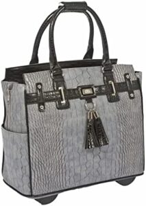 Here is the optimized meta description:

"Protect your tech essentials in style with JKM and Company's durable iPad, Laptop Tablet Rolling Tote Bag Briefcase Carryall Bag. Durable & water-resistant design, perfect for daily use."