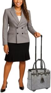 Here is the optimized meta description:

"Protect your tech essentials in style with JKM and Company's durable iPad, Laptop Tablet Rolling Tote Bag Briefcase Carryall Bag. Durable & water-resistant design, perfect for daily use."