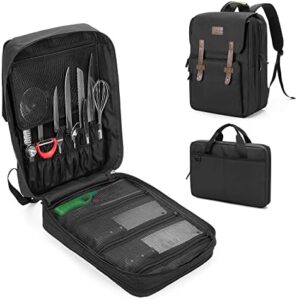 Here is the optimized SEO meta description:

"Organize your kitchen essentials in style with Samdew's Large Chef Backpack featuring multiple pockets, slots and a lockable design for secure storage."