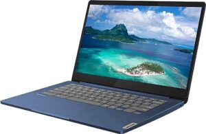 Upgrade your mobile productivity with the Lenovo Ideapad Slim 3 Chromebook, featuring a 14" FHD touchscreen, powerful MediaTek Kompanio 520 processor, and long-lasting battery life up to 13.5 hours - ideal for remote work and study!