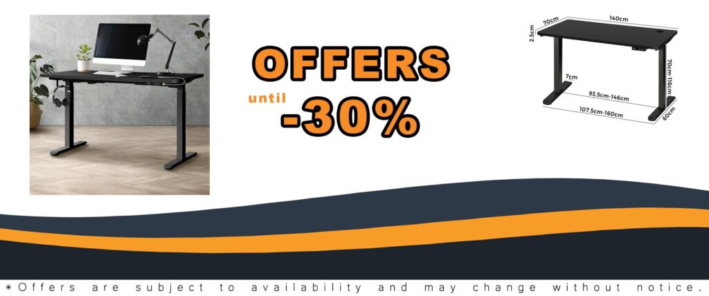 Oikiture Height Adjustable Standing Desk for Home Office or Workstation with Dual Motors and Electric Motorized Stand