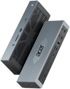 Discover the ultimate docking station for your devices! This Acer monitor features 16-in-1 ports, including Thunderbolt 4, HDMI, and USB-C, perfect for Mac/M1/M2/Widows systems.