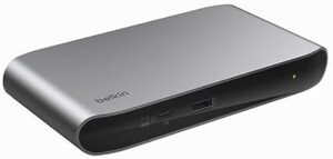 "Boost your productivity with the Belkin Connect Thunderbolt 4 Docking Station. This 5-in-1 USB-C hub supports up to 2x 4K monitors, 96W Power Delivery for laptops and a Thunderbolt 4 cable included."