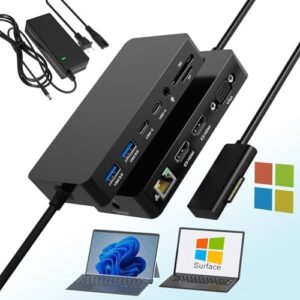 Here is the output:

"Transform your workspace with this Microsoft Surface Pro Docking Station, featuring triple display support, dual HDMI/VGA connectivity, and 12-in-1 versatility. Perfect for productivity boosters like you!"