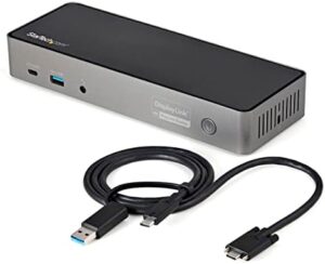Maximize your productivity with StarTech's hybrid docking station, featuring USB-C, USB-A, and triple monitor support for seamless laptop connectivity. Ideal for workspace efficiency, now with a limited-time discount!