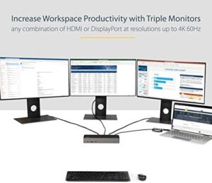 Maximize your productivity with StarTech's hybrid docking station, featuring USB-C, USB-A, and triple monitor support for seamless laptop connectivity. Ideal for workspace efficiency, now with a limited-time discount!