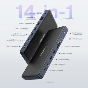 Here is the optimized SEO meta description:

"Unlock your MacBook's potential with iVANKY FusionDock Pro. Expand to triple 4K monitors, power devices via USB & Ethernet, and charge with PD. Perfect for creators on-the-go!"