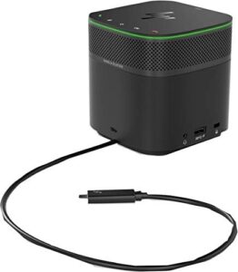 Transform your workspace with the HP TB Dock 120W G2 featuring audio support and a sleek black design. Perfect for professionals on-the-go!