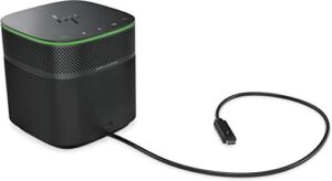 Transform your workspace with the HP TB Dock 120W G2 featuring audio support and a sleek black design. Perfect for professionals on-the-go!