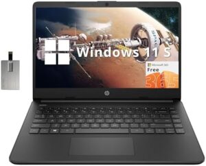 Here is the generated SEO meta description:

"Upgrade your everyday tasks with this HP Stream laptop. Enjoy HD BrightView display, Intel Celeron processor, 16GB RAM and 256GB storage for smooth performance. Includes 1 year Office 365 subscription and Win 11 S operating system."