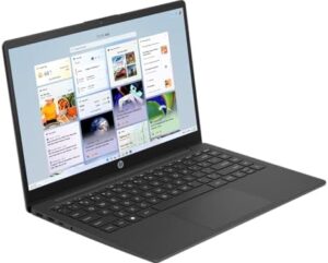 Get powerful performance with the HP 14" Laptop, featuring a 14-inch HD display, Intel N100 processor, and 128GB SSD. Enjoy long battery life, lightweight design, and Windows 11 Home in S Mode.