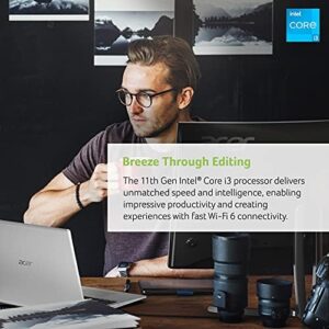 Here is the optimized SEO meta description:

"Upgrade your productivity with this Acer Aspire 5 laptop, featuring a 15.6" Full HD IPS display, 11th Gen Intel Core i3 processor and 128GB NVMe SSD, perfect for daily use."