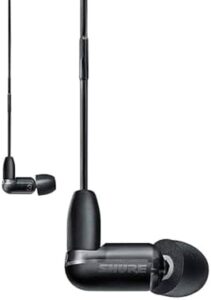 Experience crystal-clear sound with the Shure AONIC 3 Wired Earbuds, featuring a single driver and BassPort for deep bass. Enjoy secure in-ear fit and durable quality, compatible with Apple & Android devices.
