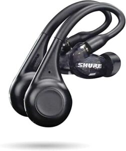 Explore premium audio with deep bass and long-lasting battery life. Shure AONIC 215 TW2 True Wireless Earphones, Bluetooth 5 technology, over-the-ear design, and up to 32 hours of playtime in a sleek Black finish.