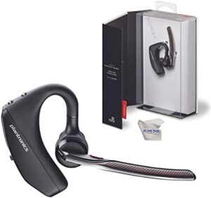 Here is the output:

"Stay connected with crystal-clear calls and online meetings using the Plantronics Voyager 5200 Bluetooth Headset Bundle, featuring noise-canceling wind-blocking mic. Includes 6-hour rechargeable battery and GTW cloth for added convenience."