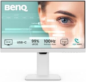 Upgrade your home office with the BenQ GW2486TC monitor, featuring FHD display, 100Hz refresh rate, and Eye-Care technology for comfortable viewing. Enjoy USB-C connectivity and ergonomic design for a productive work experience.