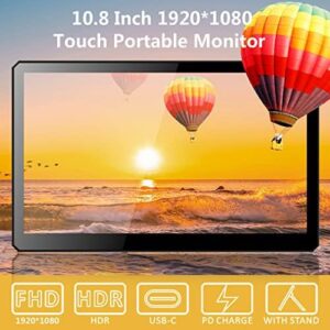 Discover the Magedok 10.8" Portable Monitor with FHD IPS display and versatile connectivity options - HDMI/Type-C/USB-C. Perfect for Raspberry PI, MINI PC, Laptop, PC, or Mac.
