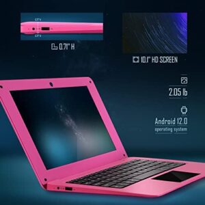 Get portable productivity with the G-Anica Laptop Computer's 10.1 inch Android 12.0, featuring WiFi, webcam, Bluetooth, and a bundle including bag, mouse, and pad perfect for kids and adults.