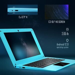 "Upgrade your computing experience with the G-Anica Laptop Computer featuring a 10.1 inch Quad Core processor, Android 12.0, and WiFi connectivity. Perfect for kids and adults, this mini laptop comes with a bag, mouse, and mouse pad included."